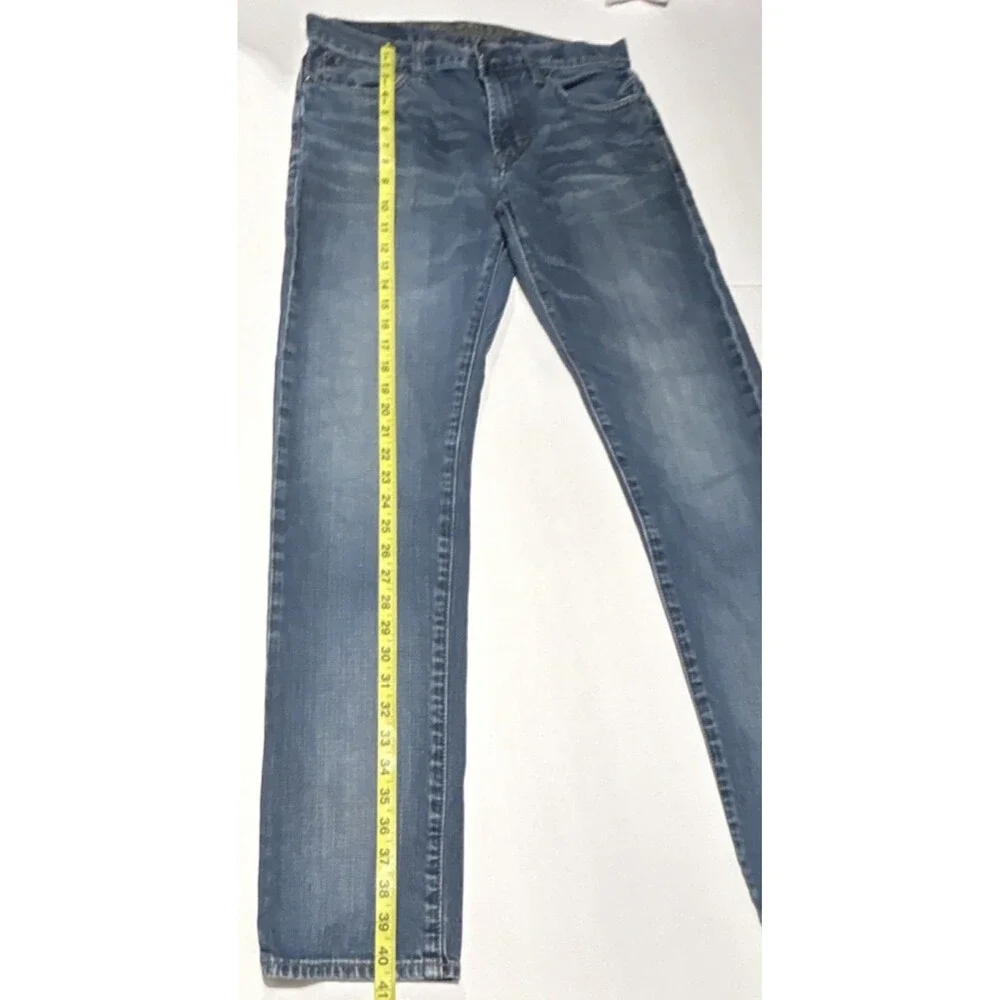 American Eagle Men's 30 x 34 Blue Denim Jeans Slim Fit Straight Leg Stretch